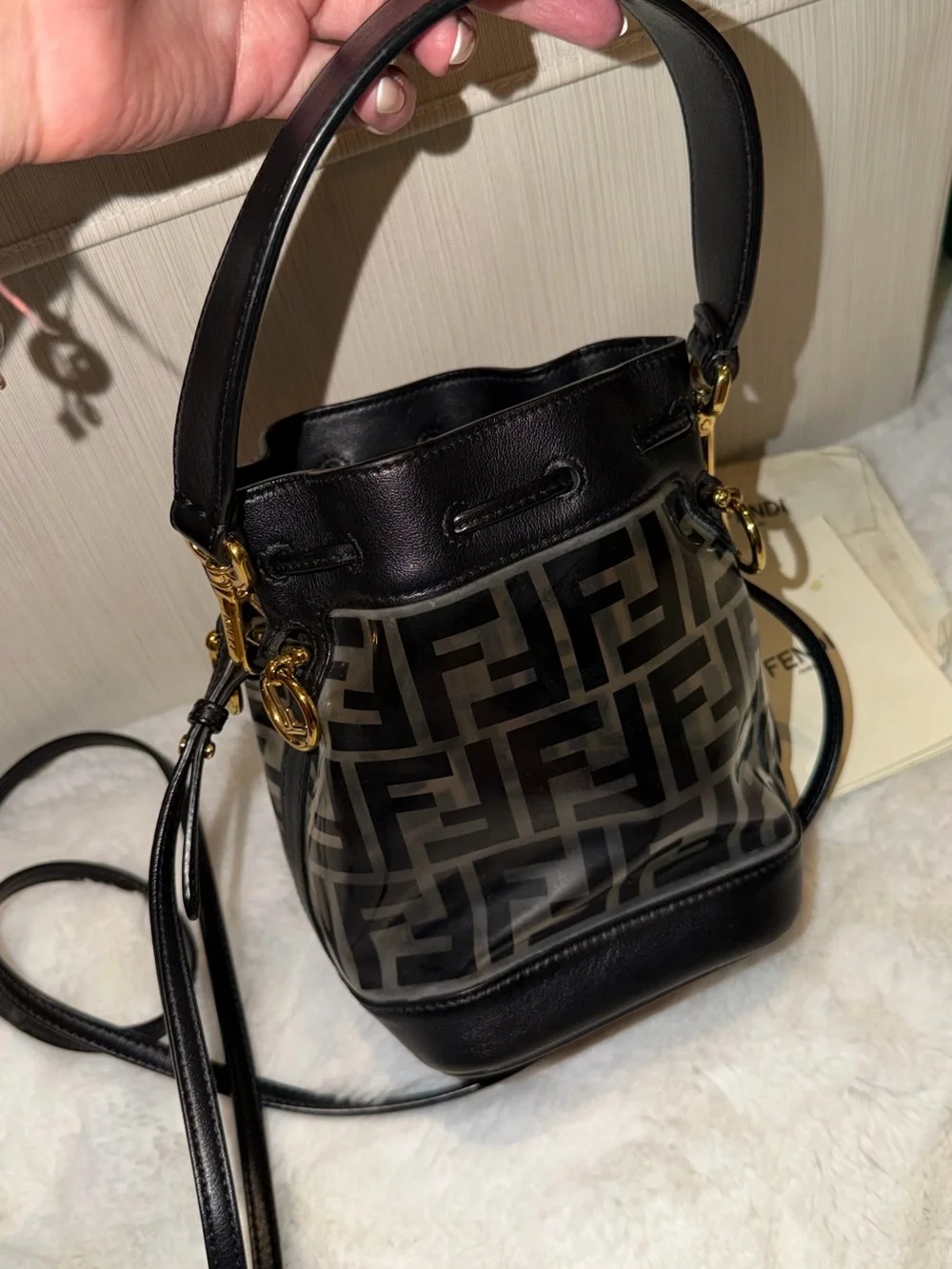 Fendi
Mon Tresor Bucket Bag Zucca PU Mini - Picture 4 of 10